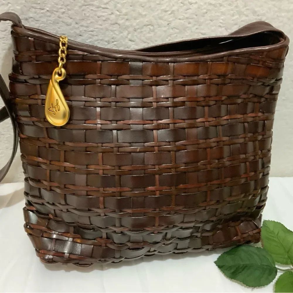 VTG Sharif Woven Leather Handbag Purse